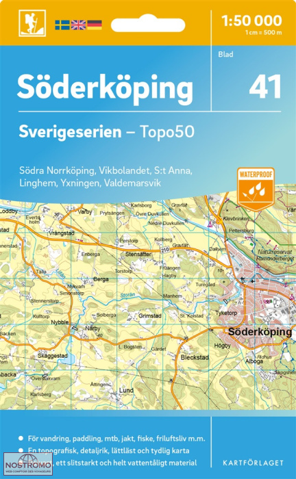 041 SÖDERKÖPING | carte topographique Kartförlaget