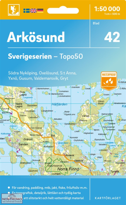 042 ARKÖSUND | carte topographique Kartförlaget
