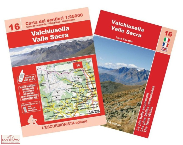 16 VALCHIUSELLA - VALLE SACRA | carte de randonnée l'Escursionista