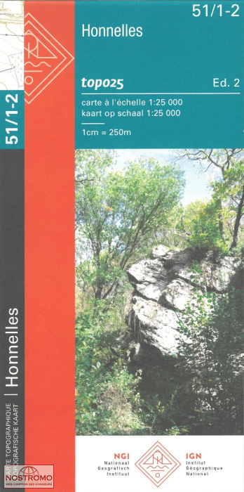 51/1-2 HONNELLES | carte topographique NGI/IGN