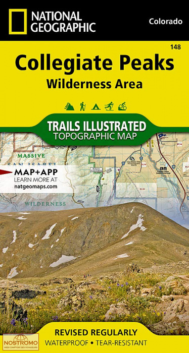COLLEGIATE PEAKS WILDERNESS AREA | National Geographic hiking map