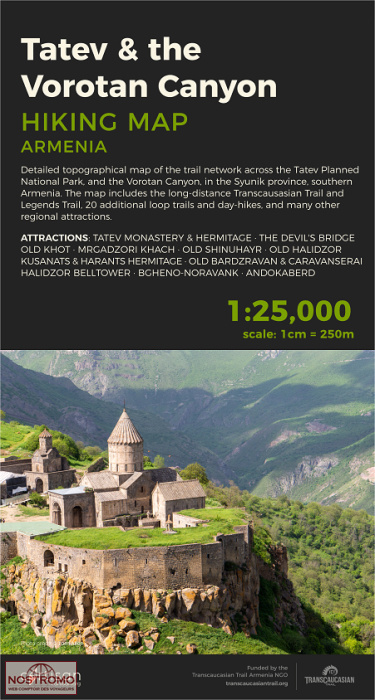 TATEV & THE VOROTAN CANYON | carte de randonnée Cartisan