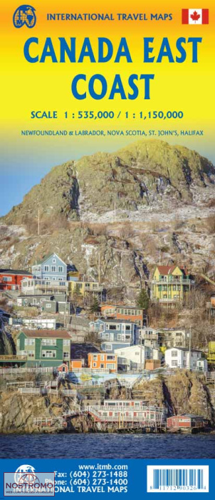 CANADA CÔTE EST | carte touristique ITMB