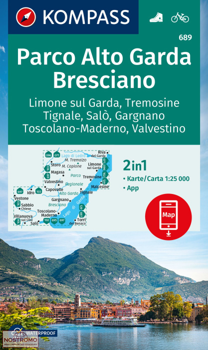 689 PARCO ALTO GARDA BRESCIANO | carte de randonnée Kompass