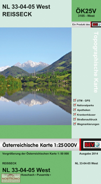 3105-WEST REISSECK | carte topographique BEV