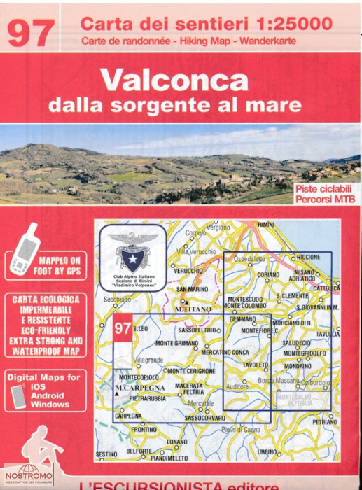 97 VALCONCA | l'Escursionista hiking map