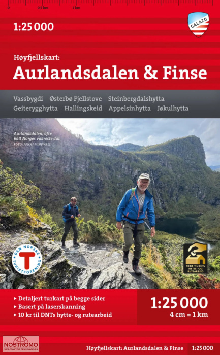 AURLANDSDALEN & FINSE | carte de randonnée Calazo