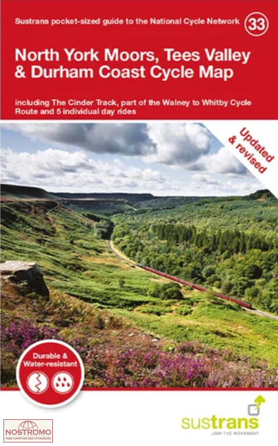33 NORTH YORK MOORS, TEES VALLEY & DURHAM COAST | carte de cyclotourisme Sustrans