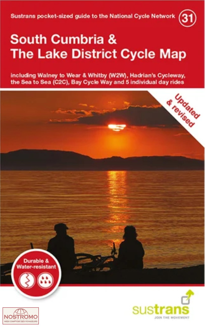 31 SOUTH CUMBRIA & THE LAKE DISTRICT | carte de cyclotourisme Sustrans