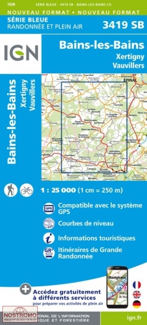 3419SB BAINS-LES-BAINS | carte de randonnée IGN
