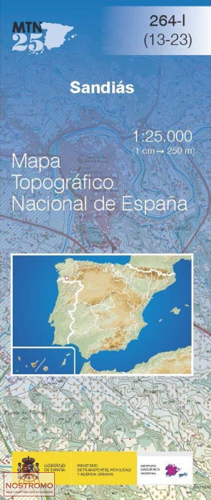 264-1 SANDIÁS | carte topographique CNIG
