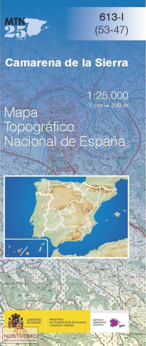 613-1 CAMARENA DE LA SIERRA | carte topographique CNIG