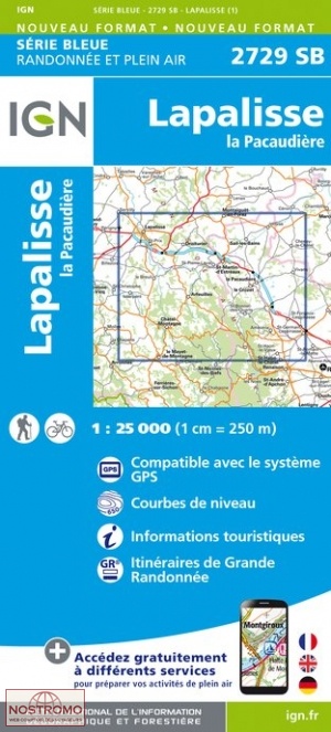 2729SB LAPALISSE | carte de randonnée IGN