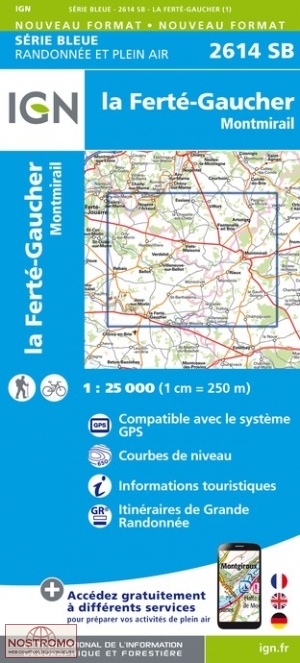 2614SB LA FERTÉ-GAUCHER | carte de randonnée IGN