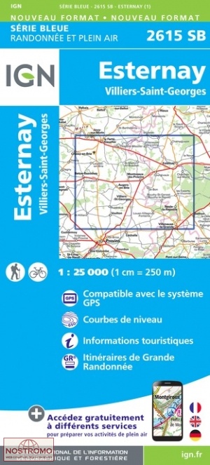 2615SB ESTERNAY | carte de randonnée IGN