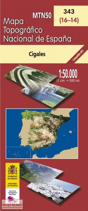343 CIGALES | carte topographique CNIG