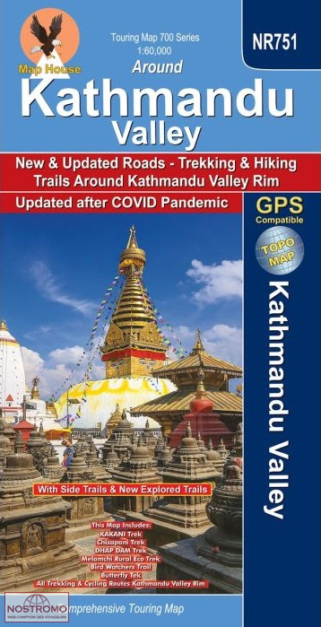 AROUND KATHMANDU VALLEY - NR 751 | Nepamaps trekking map
