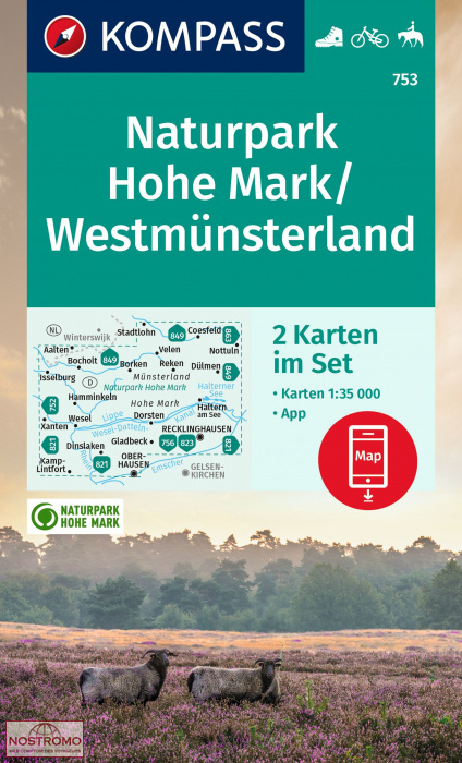753 NATURPARK HOHE MARK - WESTMÜNSTERLAND | Kompass hiking map