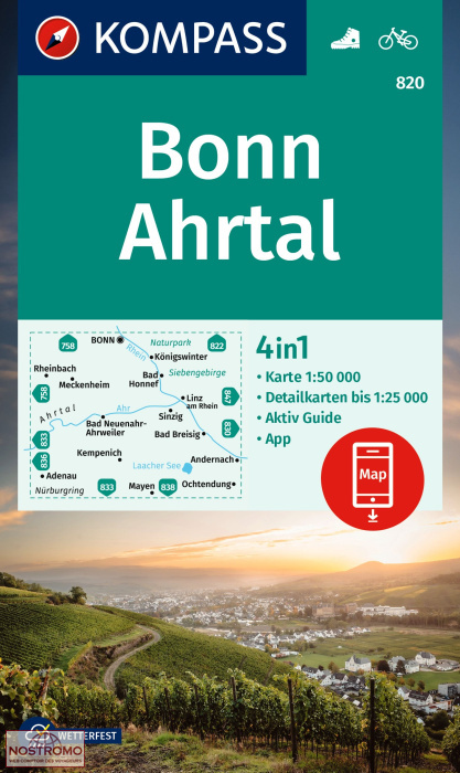 820 BONN - AHRTAL | Kompass hiking map