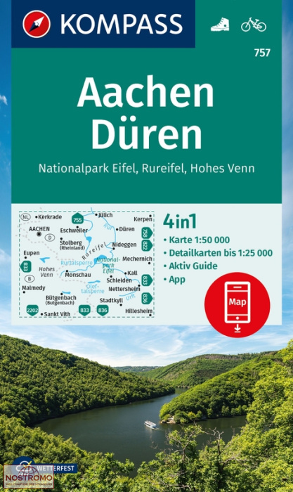 757 AACHEN - DÜREN | Kompass hiking map