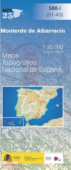 566-1 MONTERDE DE ALBARRACÍN | carte topographique CNIG