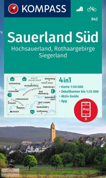 842 SAUERLAND SÜD | Kompass hiking map
