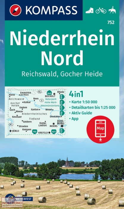 752 NIEDERRHEIN NORD | Kompass hiking map