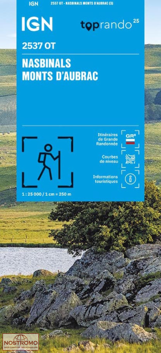 2537OT NASBINALS - MONTS D'AUBRAC | carte de randonnée IGN