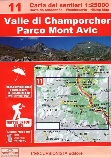 11 VALLE DI CHAMPORCHER | l'Escursionista hiking map
