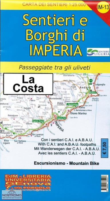 IM 13 - SENTIERI E BORGHI DI IMPERIA | Magistero hiking map