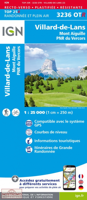 3236OTR VILLARS-DE-LANS | carte de randonnée IGN