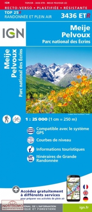3436ETR MEIJE - PELVOUX | carte de randonnée IGN