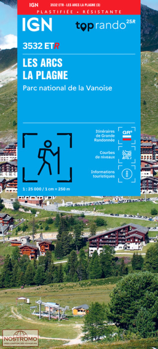 3532ETR LES ARCS - LA PLAGNE | IGN hiking map