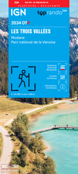 3534OTR LES TROIS VALLÉES | IGN hiking map
