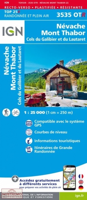 3535OTR NÉVACHE - MONT THABOR | carte de randonnée IGN
