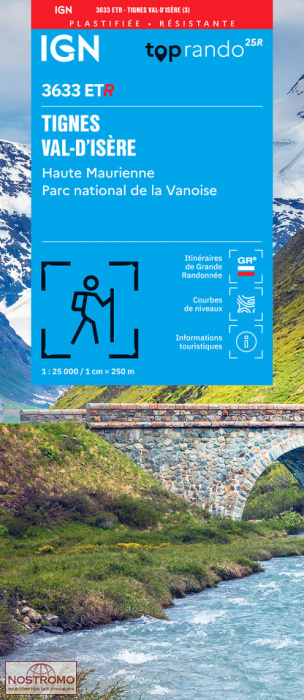 3633ETR TIGNES - VAL-D'ISÈRE | IGN hiking map