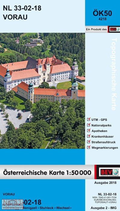 4218 VORAU | carte topographique BEV