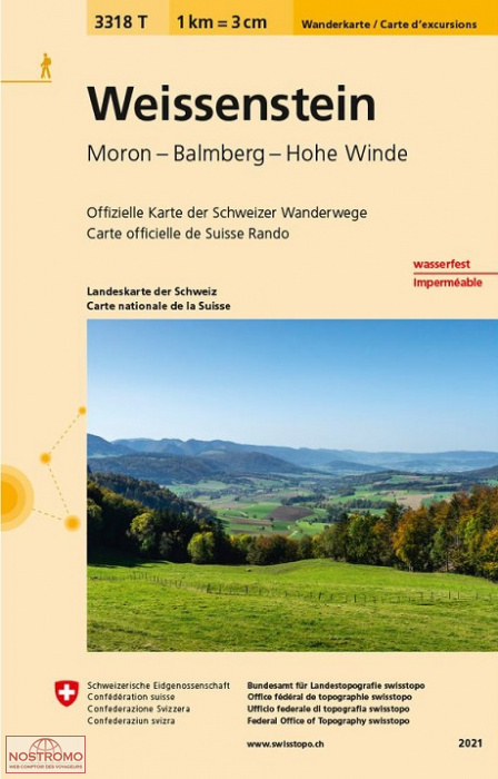 3318T WEISSENSTEIN - MORON - BALMBERG - HOHE WINDE | Swisstopo hiking map