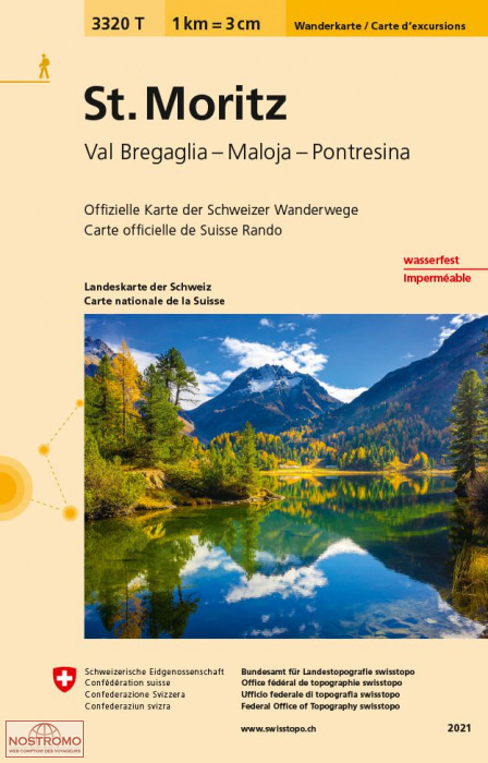 3320T ST. MORITZ - BERGELL - MALOJA - PONTRESINA | Swisstopo hiking map