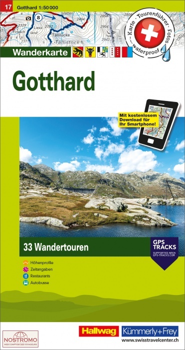 GOTTHARD 17 | Hallwag/Kummerly+Frey hiking map