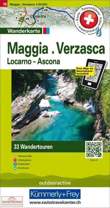 MAGGIA - VERZASCA - LOCARNO - ASCONA 18 | Kummerly hiking map