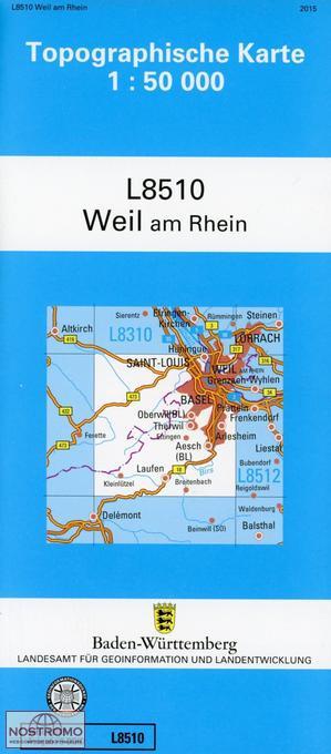 L8510 WEIL AM RHEIN | carte topographique LGL