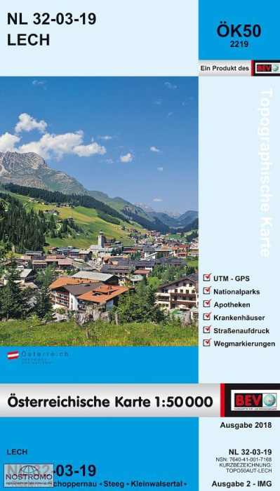 2219 LECH | carte topographique BEV