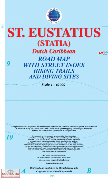 SINT EUSTATIUS - STATIA | carte touristique Kasprowski
