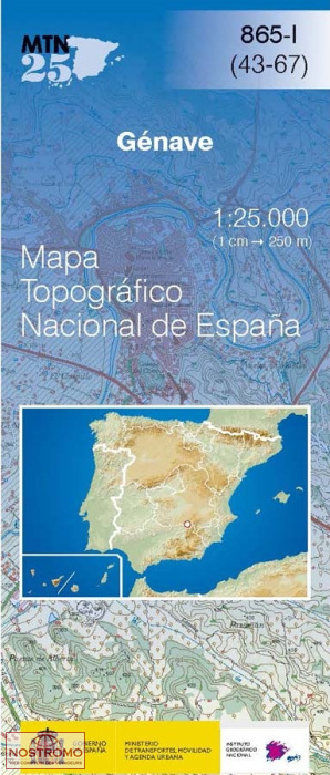 0865-1 GÉNAVE | carte topographique CNIG