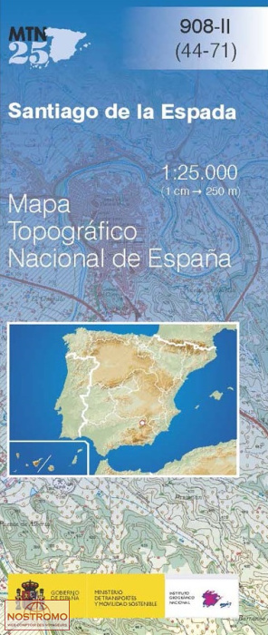 0908-2 SANTIAGO DE LA ESPADA | carte topographique CNIG