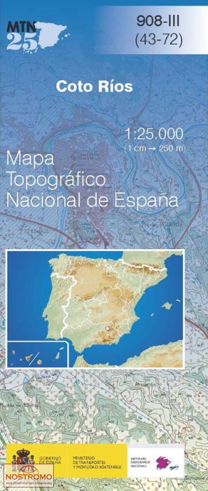 0908-3 COTO-RÍOS | carte topographique CNIG