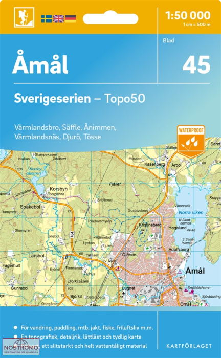 045 ÅMÅL | carte topographique Kartförlaget