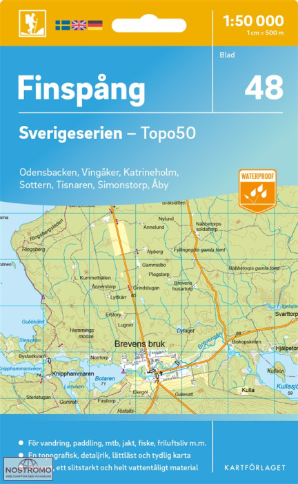 048 FINSPÅNG | carte topographique Kartförlaget