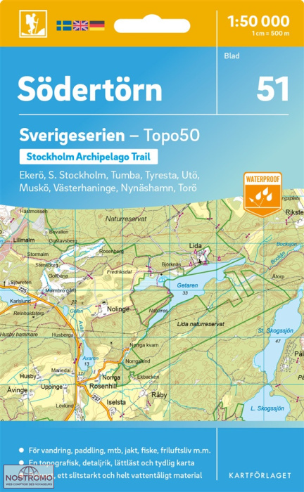 051 SÖDERTÖRN | carte topographique Kartförlaget
